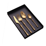 Juego De Cubiertos De Acero Inoxidable Dorados - En Caja - Imagen 9