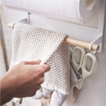 Portarollo Acero Colgante Imantado Repisa Estante Cocina Bañ - Imagen 11