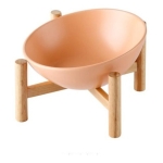 Comedero Y Bebedero Para Perros Gatos Ceramica Pie De Madera - Imagen 6