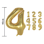 Globos Números Metalizados Dorados Decoración Cumpleaños - Imagen 14