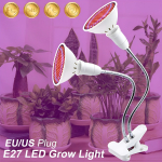 Lampara 200 Led X2 Espectro Cultivo Plantas Flores + Pinza - Imagen 4