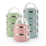 Lanchera Térmica Vianda Triple De Acero Inoxidable 2.1 Lts - Imagen 11