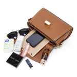 Cartera Bandolera En Cuero Pu Estilo Retro Moderno Hebilla - Imagen 7