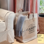 Cesto Para Ropa Sucia Gran Capacidad Yute+pu Plegable - Imagen 9