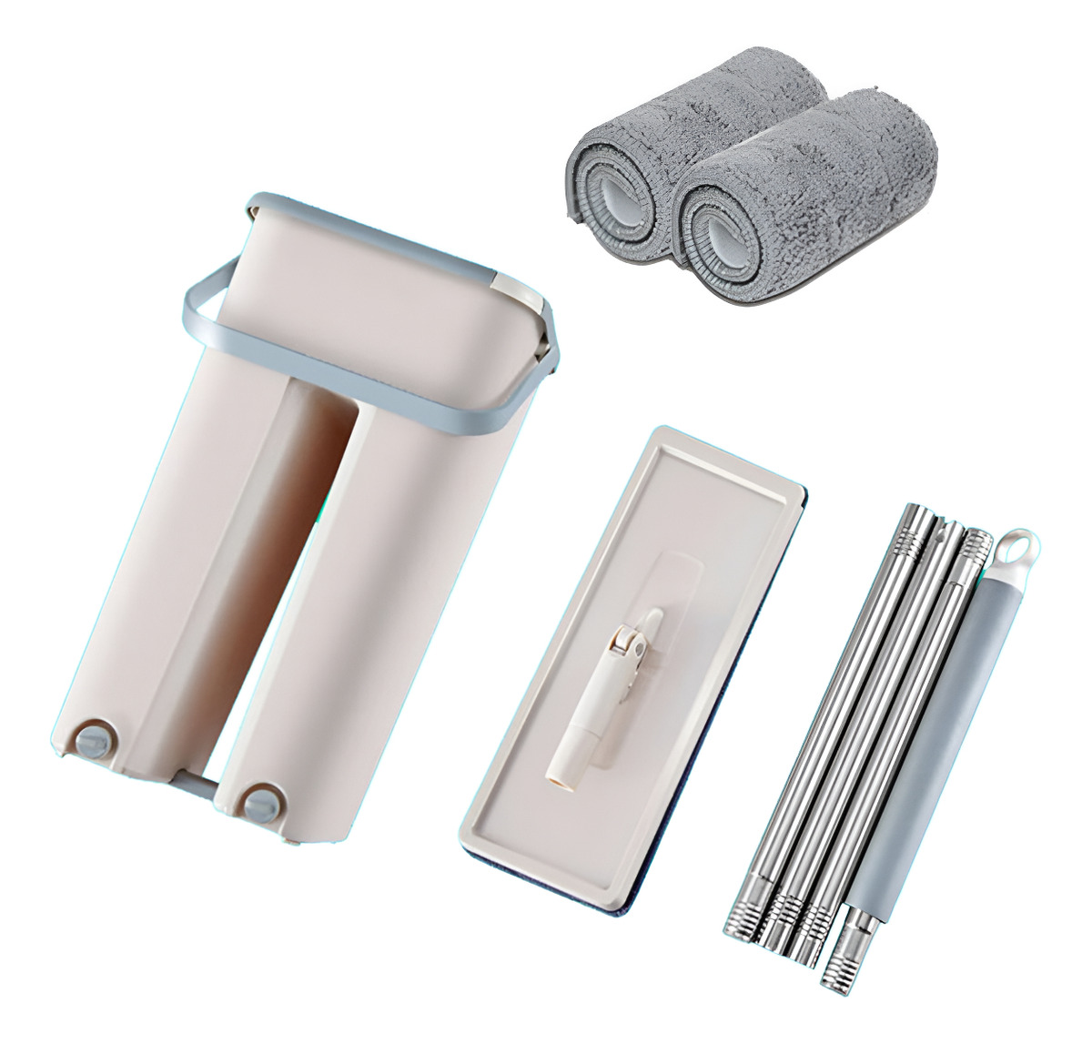 D_979621-MLU95204073787_102025-F.jpg Mopa Secado Rápido Con Balde Escurridor Y Trapeador X2 - Imagen 1