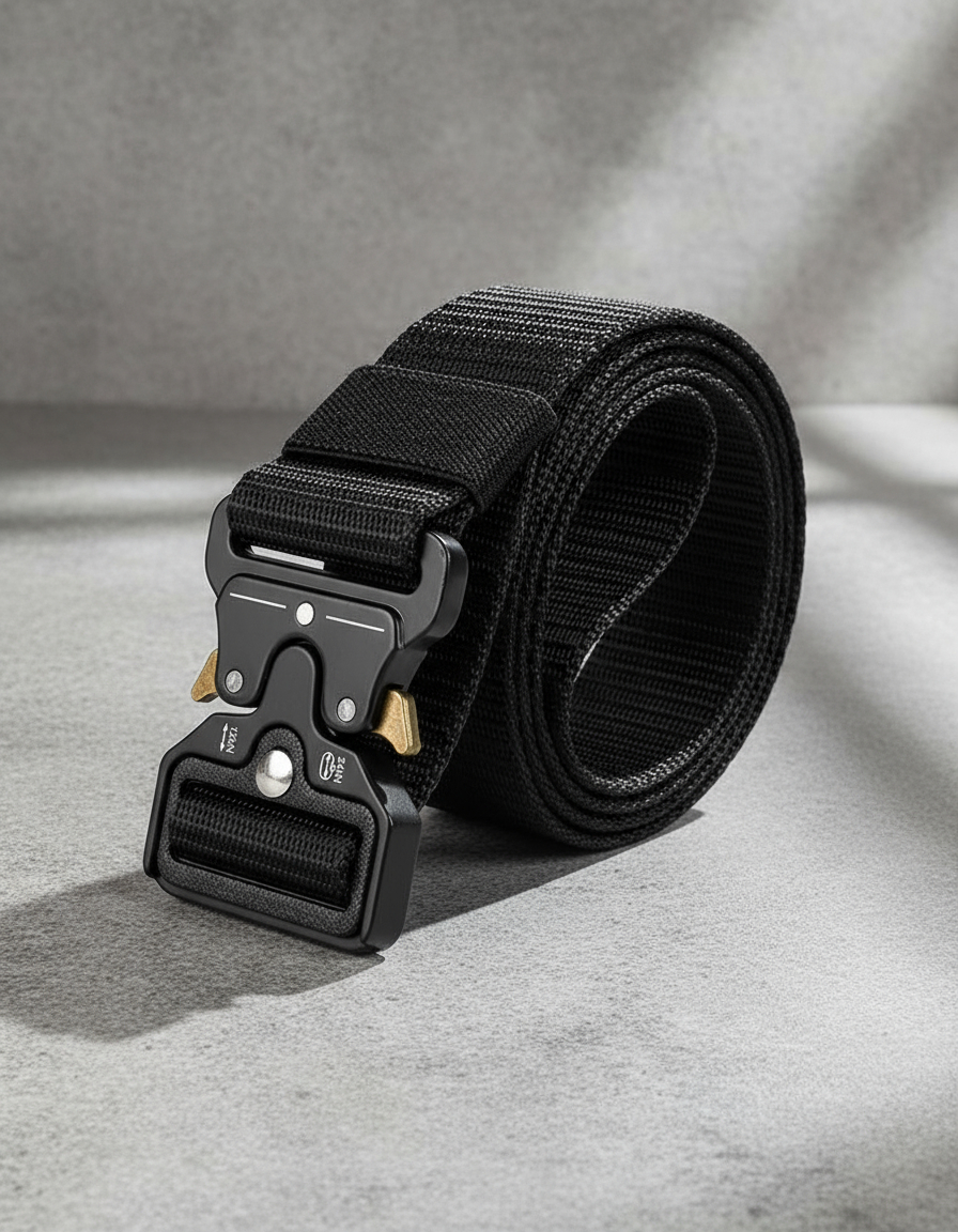 D_979801-MLU97774012346_112025-F.jpg Cinturon Táctico Con Hebilla De Metal Regulable - Imagen 1