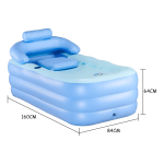 Bañera Inflable Piscina Spa Tina Portátil De Pvc + Inflador - Imagen 2