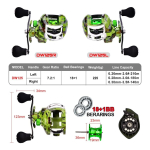 Reel Pesca Rotativo Alta Velocidad 7.2:1 Freno Cnc - Imagen 4