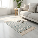 Alfombras Nórdicas Vintage Con Borlas Flecos Textil 90 Cm - Imagen 29