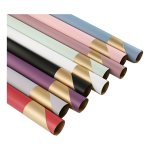 Pack X20 Papel De Regalo Metalizado Dorado Envoltorio Cumple - Imagen 14