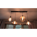 Lampara Colgante De Techo Con Pantallas De Vidrio Elegante - Imagen 6