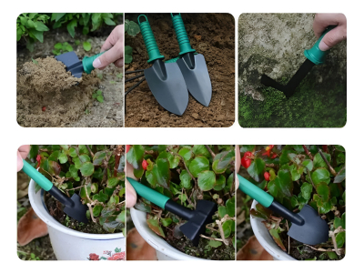 Kit Set Herramienta Jardinería X10 Piezas Estuche Pala Pinza - Imagen 5