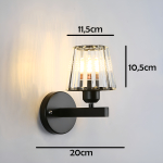 Lampara Aplique Minimalista Facetada Para Dormitorio Cónico - Imagen 8