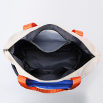Bolso Cartera Plegable Deportes Gran Capacidad Fitness Color Negro Correa De Hombro Blanco - Imagen 3