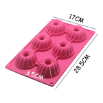 Molde Silicona 6 Bundt Cake Postres Reposteria -40º A 175º - Imagen 7