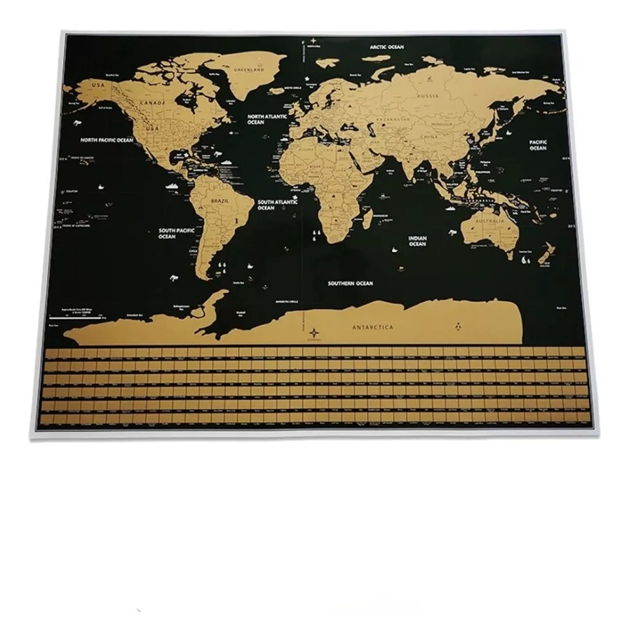 D_986927-MLU71844300062_092023-F.jpg Mapa Para Raspar Mapamundi Scratch Map 82x59 Viajes Banderas - Imagen 1