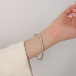 Brazalete Pulsera Acero Inoxidable Minimalista Dama - Imagen 15