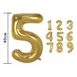 Globos Números Metalizados Dorados Decoración Cumpleaños - Imagen 17