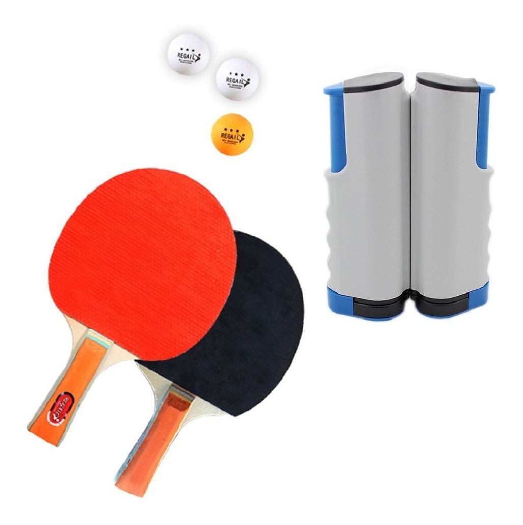 D_989821-MLU43188439608_082020-F.jpg Set De Ping Pong Plegable Red Retractil 3 Pelotas 2 Paletas - Imagen 1