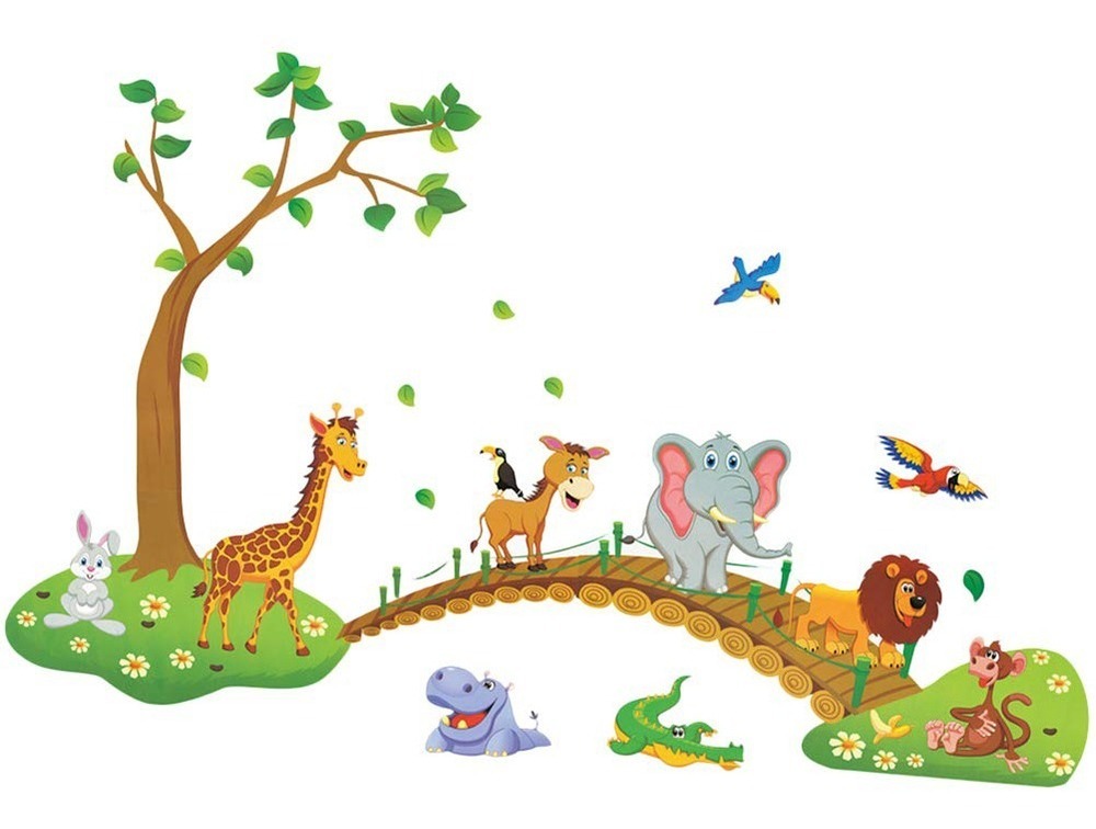 D_991668-MLU46652066641_072021-F.jpg Vinilo Decorativo De Pared Jungla 3d Adhesivos Sticker - Imagen 1