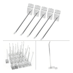 Ganchos Exhibidores 10 Cm Para Panel Ranurado Reforzados Color Gris - Imagen 5