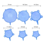 Set X 6 Tapas De Alimentos Re Utilizables Silicona Universal - Imagen 2