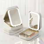 Organizador Estuche Maquillaje Con Espejo Led Cosmético Moda - Imagen 3
