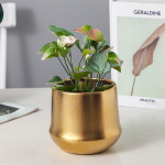 Florero Maceta De Cerámica Decoracion Con Detalle Dorados - Imagen 9