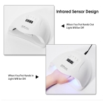 Lampara Uv Led 80w Cabina Secado Uña Gel Premium Sun X5 Plus - Imagen 7