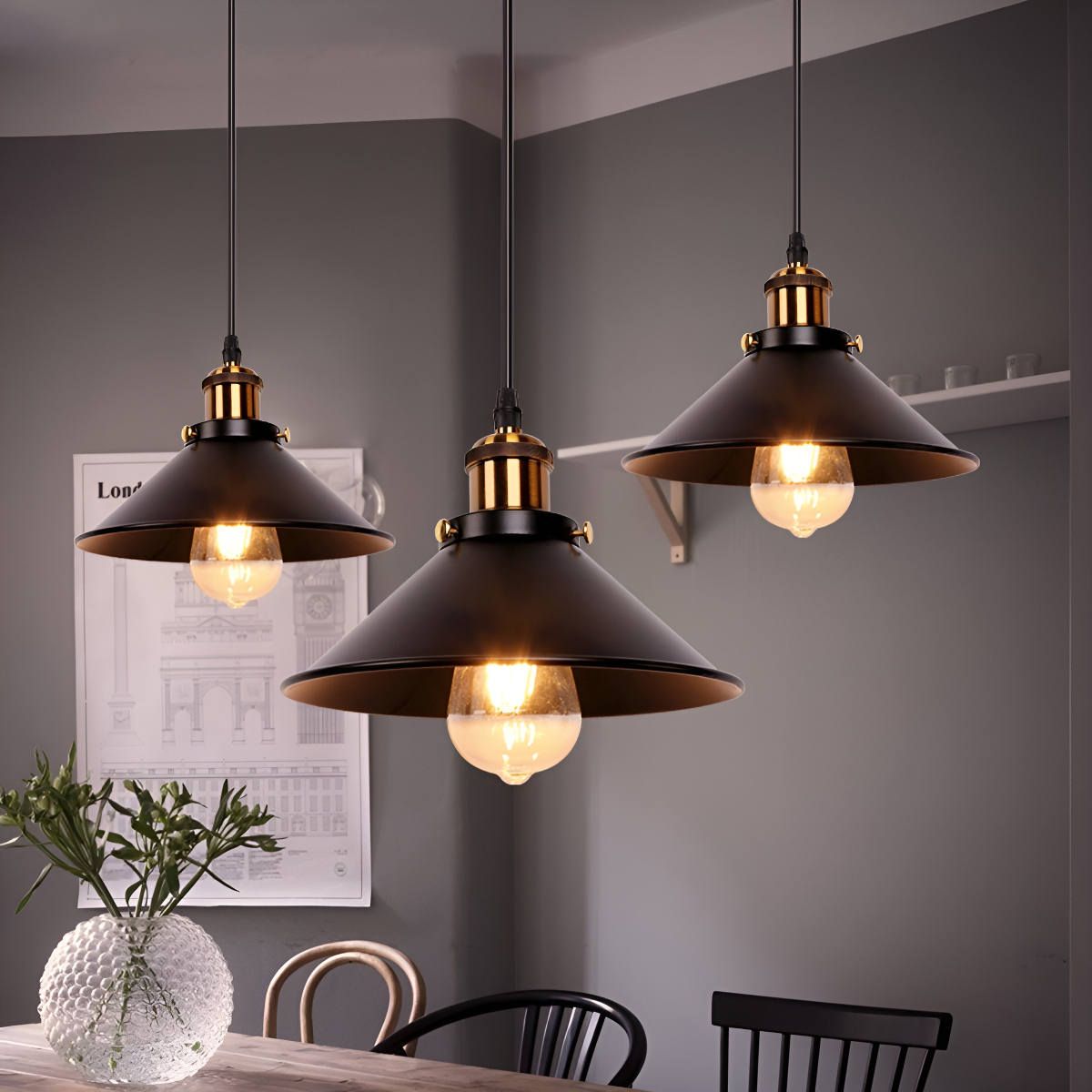 D_994283-MLU96188570342_102025-F.jpg Lampara De Techo Retro Industrial Vintage Decorativa 22cm - Imagen 1