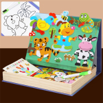 Caja Pizarra Didactica Con Puzzle Magnetico Y Marcadores - Imagen 3
