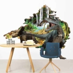 Vinilo Decorativo De Pared Dinosaurios 3d Adhesivos Sticker - Imagen 4