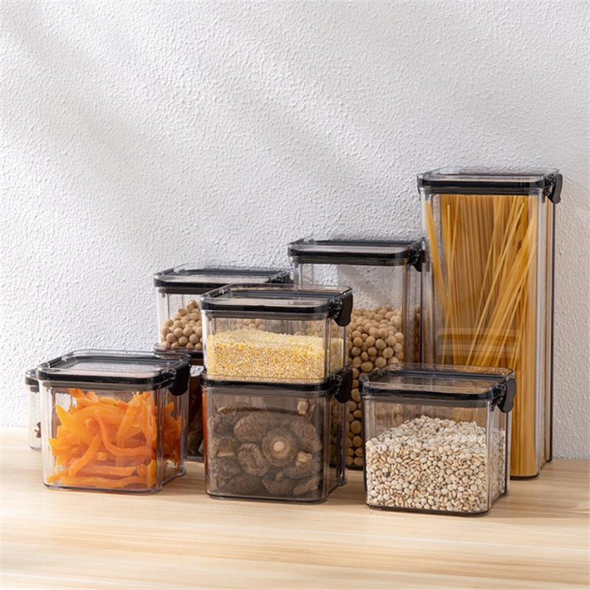 D_995670-MLA83737349649_042025-F.jpg Recipiente Organizador Apilable Con Tapa Hermética - 1800 Ml Color Transparente - Imagen 1
