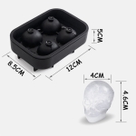 Hielera, Molde Hielo, Cubetera De Silicona Forma Calavera - Imagen 5