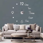Reloj De Pared 3d Con Números Grandes Decoración - Imagen 4