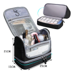 Neceser Travel Organizador Para Colgar Color Bordó Diseño De La Tela Bordo - Imagen 6