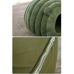 Cueva Cama Peluche Acolchada Para Gatos Perros Chica Color Gris Diseño Oruga - Imagen 4