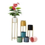 Maceta Nórdica Con Soporte Hierro Moderna Mediana - Imagen 11