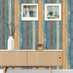 Papel Adhesivo Madera Pintada Tapiz Decorativo - Imagen 5