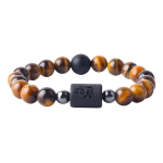 Pulsera De Piedras Naturales Signos Zodiacales Ojo De Tigre - Imagen 43